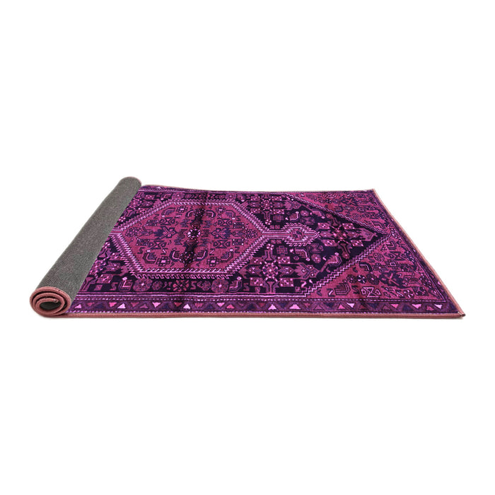 Sideview of Medallion Purple Traditional Rug, tr2549pur