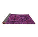 Sideview of Medallion Purple Traditional Rug, tr2549pur