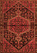 Serging Thickness of Machine Washable Medallion Orange Traditional Area Rugs, wshtr2549org