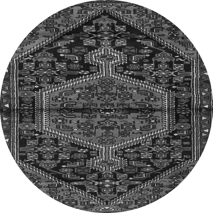 Square Medallion Gray Traditional Rug, tr2549gry