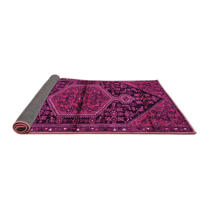 Sideview of Medallion Pink Traditional Rug, tr2549pnk