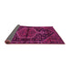 Sideview of Medallion Pink Traditional Rug, tr2549pnk