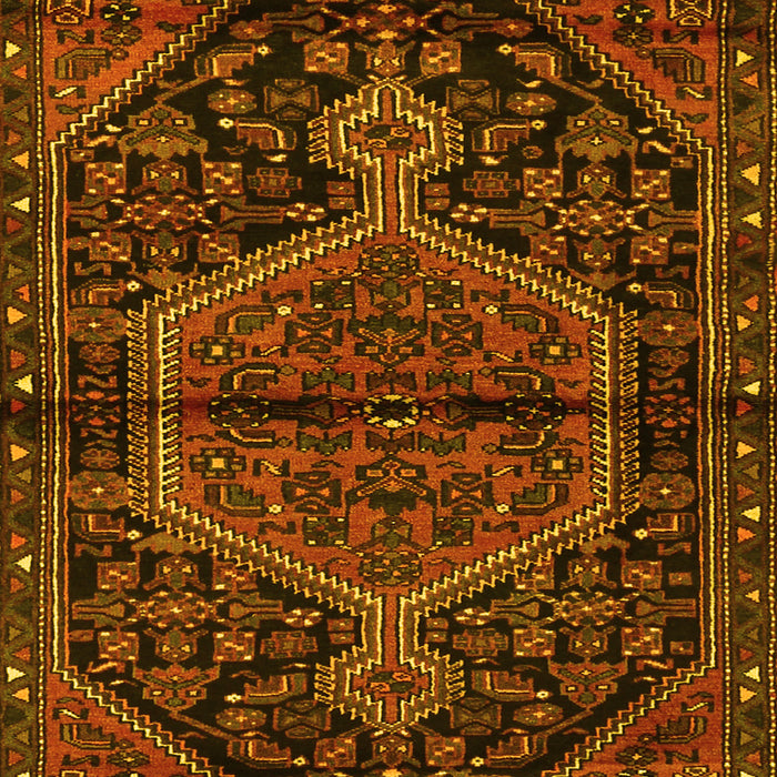 Medallion Yellow Traditional Rug, tr2549yw