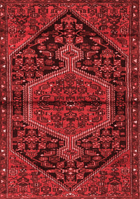 Medallion Red Traditional Rug, tr2549red