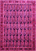 Machine Washable Persian Pink Traditional Rug, wshtr254pnk