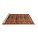 Sideview of Machine Washable Persian Brown Traditional Rug, wshtr254brn