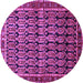 Round Persian Purple Traditional Rug, tr254pur