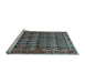 Sideview of Machine Washable Persian Light Blue Traditional Rug, wshtr254lblu