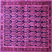 Square Machine Washable Persian Purple Traditional Area Rugs, wshtr254pur