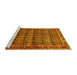 Sideview of Machine Washable Persian Yellow Traditional Rug, wshtr254yw