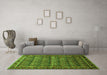 Machine Washable Persian Green Traditional Area Rugs in a Living Room,, wshtr254grn