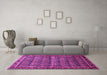 Machine Washable Persian Purple Traditional Area Rugs in a Living Room, wshtr254pur