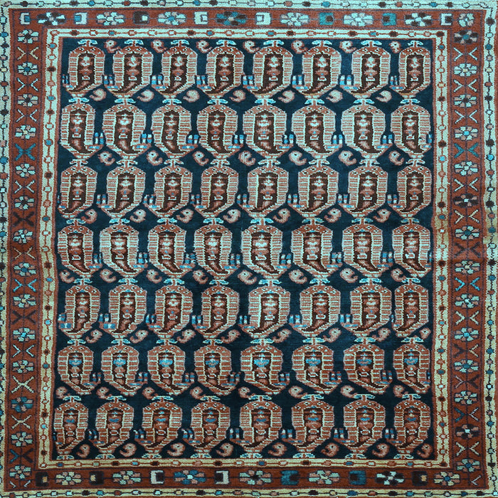 Square Persian Light Blue Traditional Rug, tr254lblu