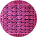 Round Persian Pink Traditional Rug, tr254pnk