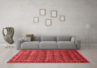 Machine Washable Persian Red Traditional Rug, wshtr254red