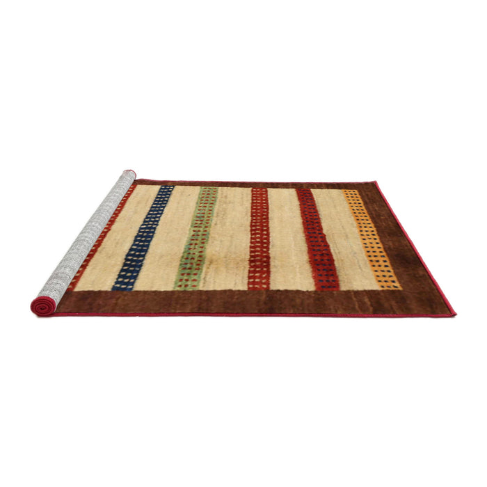 Sideview of Machine Washable Traditional Tomato Red Rug, wshtr255