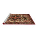 Sideview of Machine Washable Traditional Bronze Brown Rug, wshtr2550