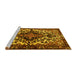 Sideview of Machine Washable Persian Yellow Traditional Rug, wshtr2550yw