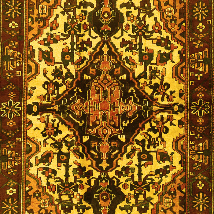 Machine Washable Persian Yellow Traditional Rug, wshtr2550yw