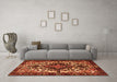 Machine Washable Persian Orange Traditional Area Rugs in a Living Room, wshtr2550org