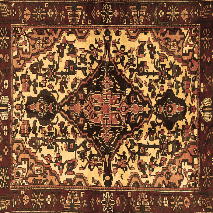 Square Persian Brown Traditional Rug, tr2550brn