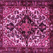 Square Machine Washable Persian Pink Traditional Rug, wshtr2550pnk