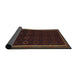 Sideview of Traditional Dark Brown Persian Rug, tr2551