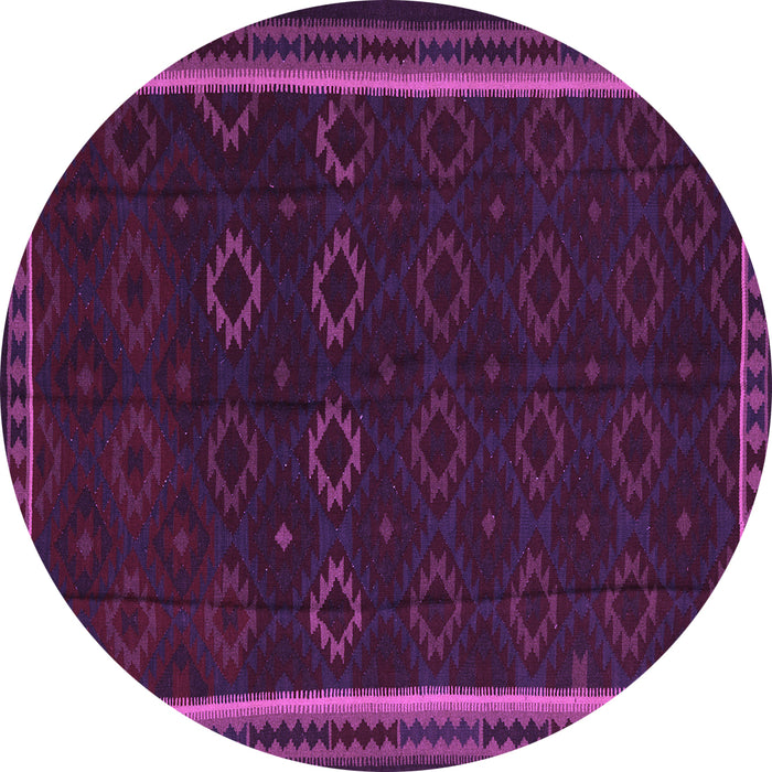 Round Persian Purple Traditional Rug, tr2551pur