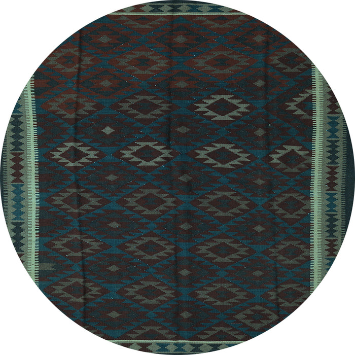 Round Persian Light Blue Traditional Rug, tr2551lblu