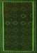 Serging Thickness of Machine Washable Persian Green Traditional Area Rugs, wshtr2551grn