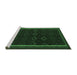 Sideview of Machine Washable Persian Emerald Green Traditional Area Rugs, wshtr2551emgrn