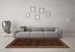 Machine Washable Persian Brown Traditional Rug in a Living Room,, wshtr2551brn