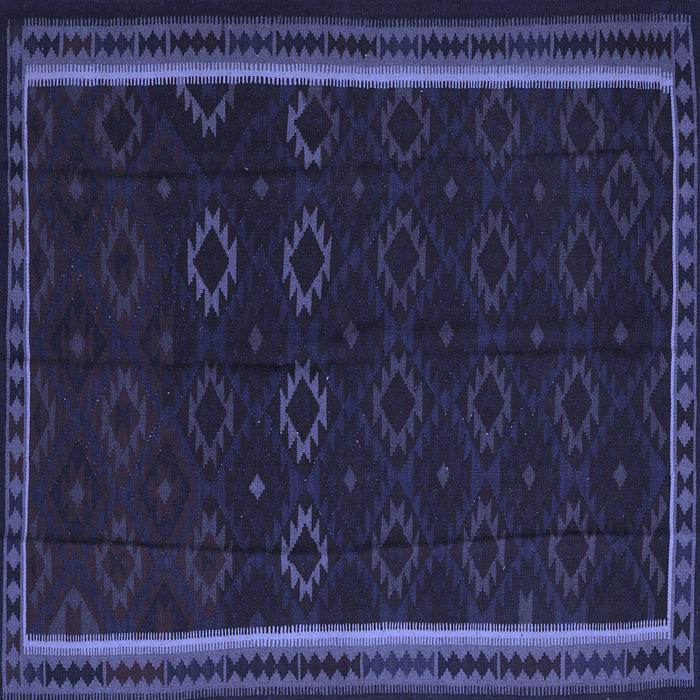 Square Persian Blue Traditional Rug, tr2551blu