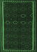 Machine Washable Persian Emerald Green Traditional Area Rugs, wshtr2551emgrn