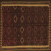 Square Persian Brown Traditional Rug, tr2551brn