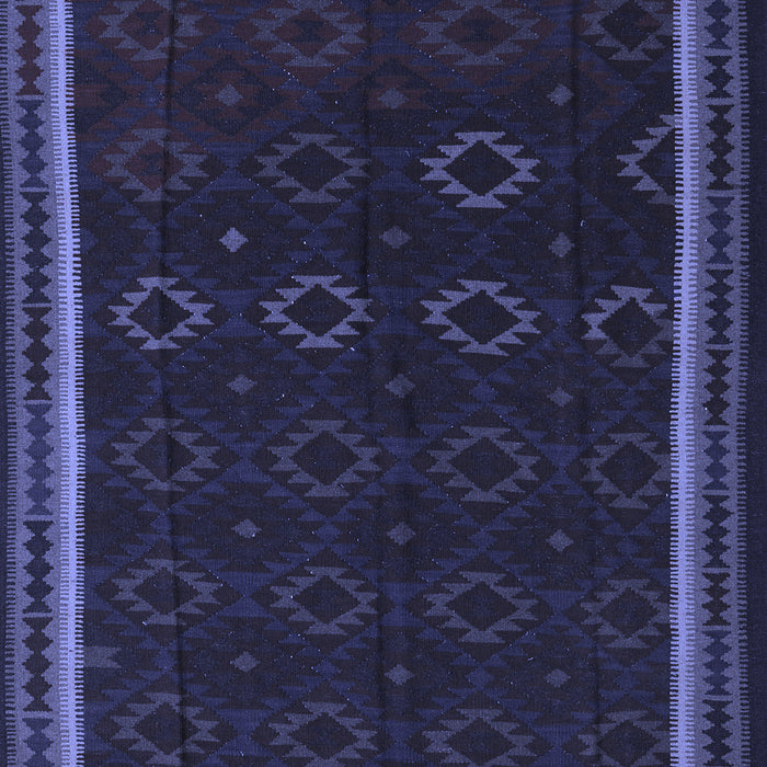 Machine Washable Persian Blue Traditional Rug, wshtr2551blu