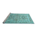 Sideview of Machine Washable Persian Light Blue Traditional Rug, wshtr2552lblu