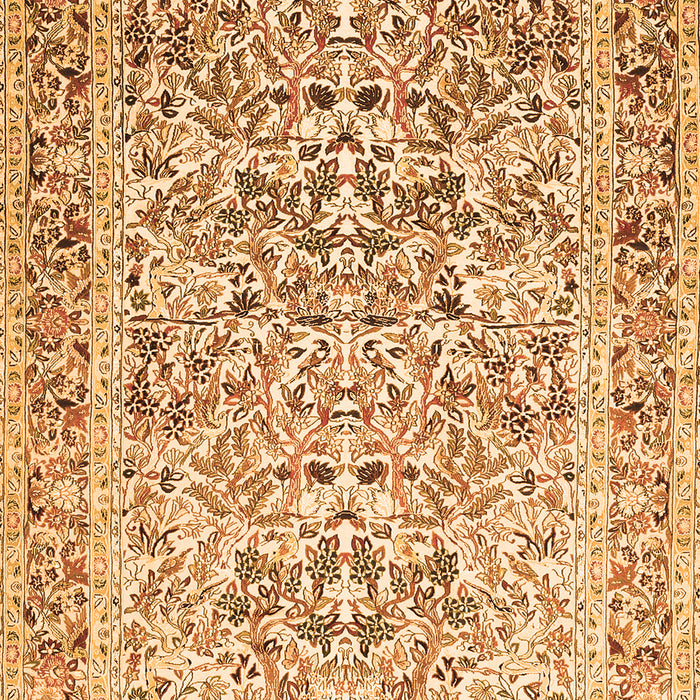 Serging Thickness of Machine Washable Persian Orange Traditional Area Rugs, wshtr2552org