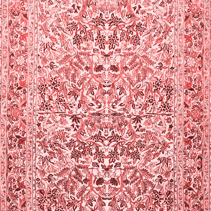 Machine Washable Persian Red Traditional Rug, wshtr2552red