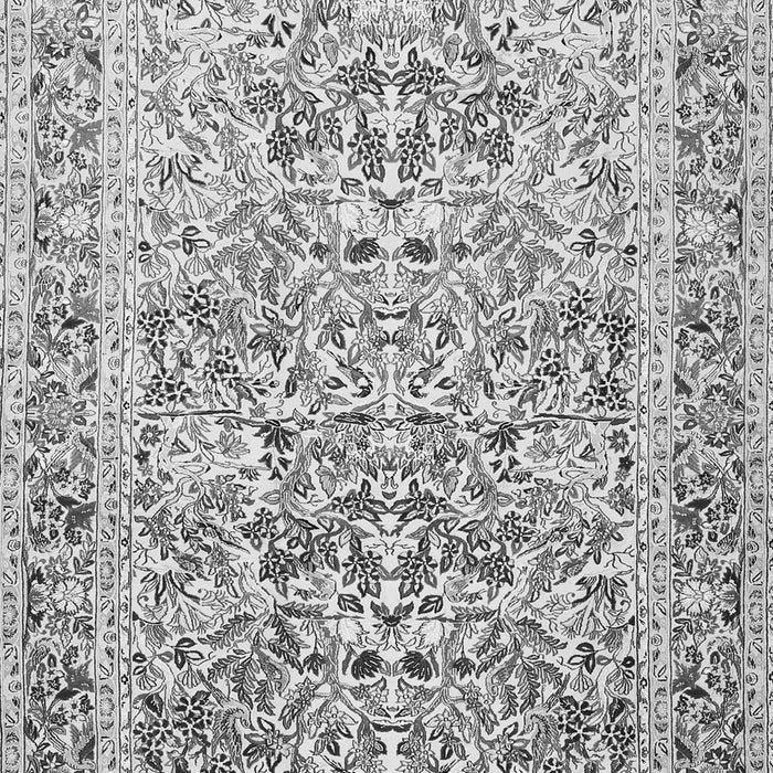 Serging Thickness of Machine Washable Persian Gray Traditional Rug, wshtr2552gry