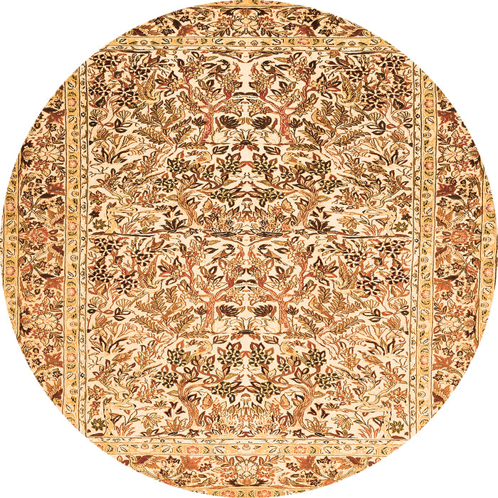 Square Persian Orange Traditional Rug, tr2552org