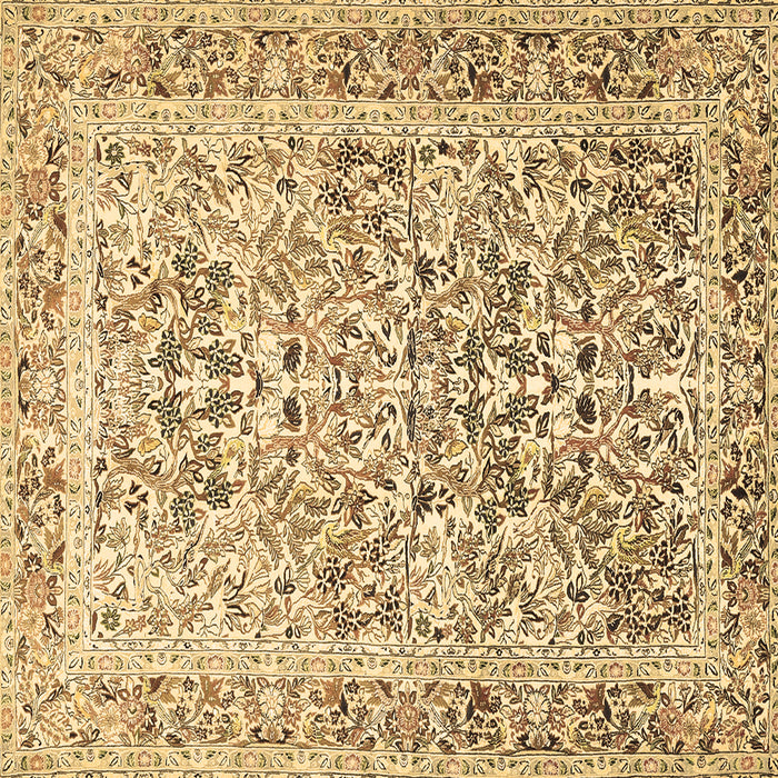 Square Machine Washable Persian Brown Traditional Rug, wshtr2552brn
