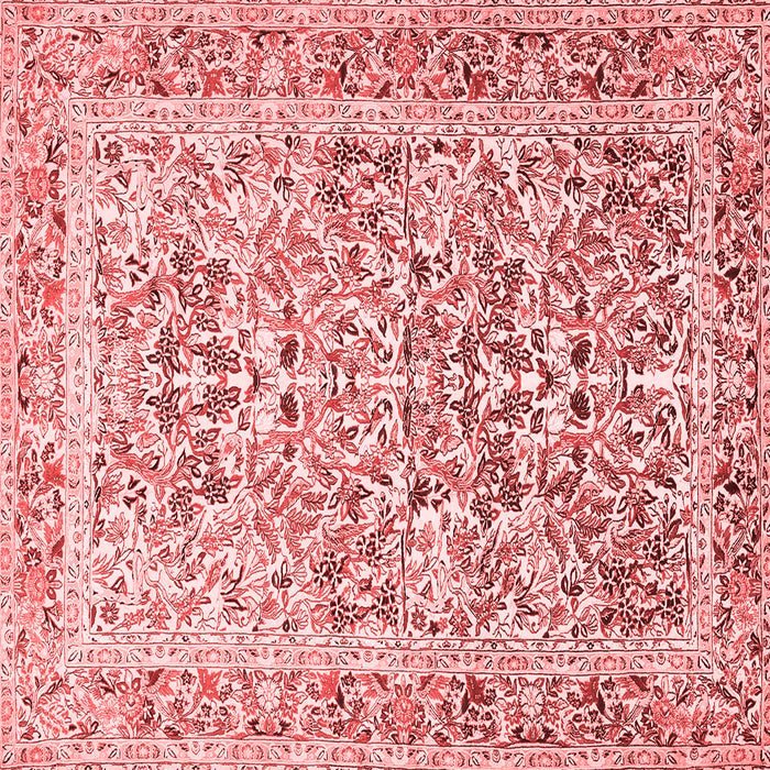 Machine Washable Persian Red Traditional Rug, wshtr2552red