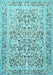 Machine Washable Persian Light Blue Traditional Rug, wshtr2552lblu