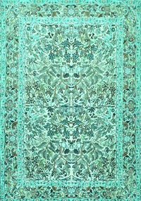 Persian Turquoise Traditional Rug, tr2552turq