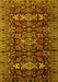 Machine Washable Persian Yellow Traditional Rug, wshtr2553yw