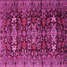 Square Machine Washable Persian Pink Traditional Rug, wshtr2553pnk