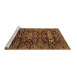 Sideview of Machine Washable Persian Brown Traditional Rug, wshtr2553brn