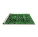 Sideview of Machine Washable Persian Emerald Green Traditional Area Rugs, wshtr2553emgrn