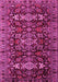 Machine Washable Persian Pink Traditional Rug, wshtr2553pnk